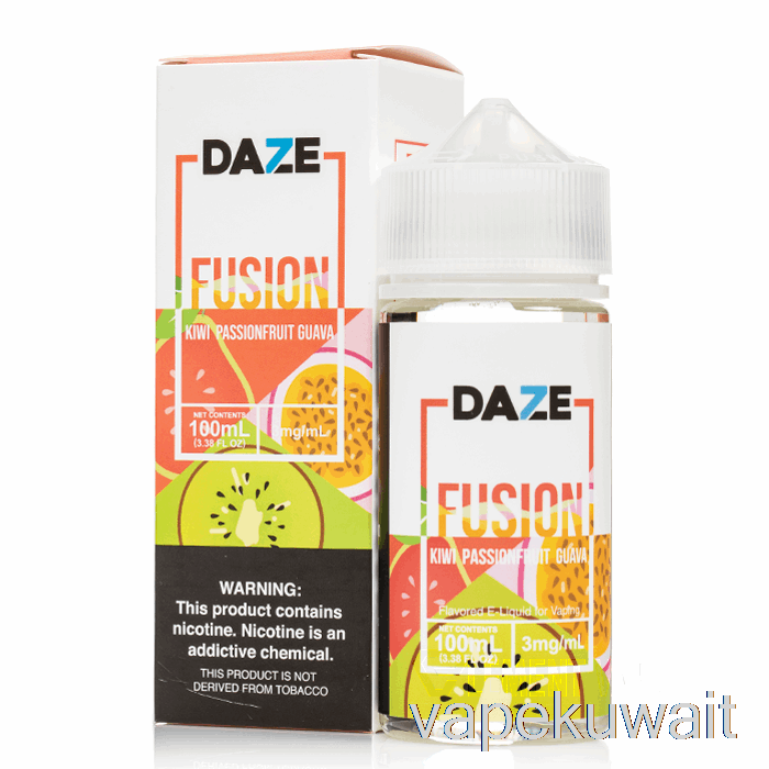 كيوي باشن فروت جوافة - 7 داز فيوجن - 100 مل 0 ملغ Vape Pod Kits